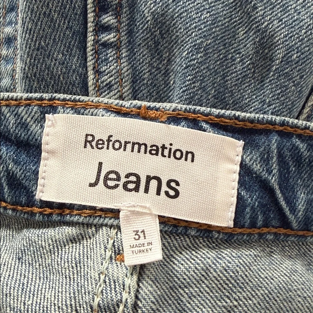 Reformation Cary High Rise Slouchy Wide Leg Jeans Size 31 - Picture 9 of 10